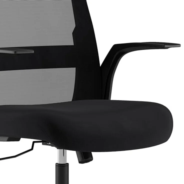 SENSE7 ergonomischer Bürostuhl Juno, Office Chair mit Wippfunktion, Armlehnen, Bürosessel mit atmungsaktiver Rückenlehne, Computerstuhl bis 130kg, Drehstuhl aus Mesh, Rückenschonend, schwarz – Bild 13