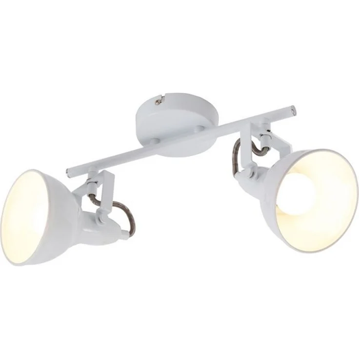 BRILONER - Deckenlampe Vintage schwenkbar, E14 Fassung, max. 40 Watt, Deckenleuchte, Lampe, Wohnzimmerlampe, Schlafzimmerlampe, Küchenlampe, Deckenstrahler, Deckenbeleuchtung, 30,4 x 10 x 18,1 cm, Weiß – Bild 4