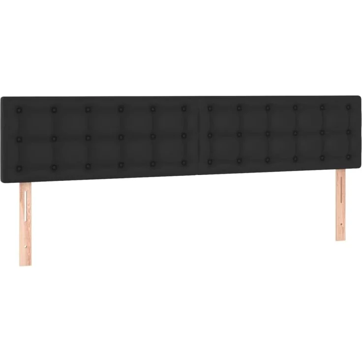 vidaXL LED Kopfteil Schwarz 180x5x78/88 cm Kunstleder 3121714
