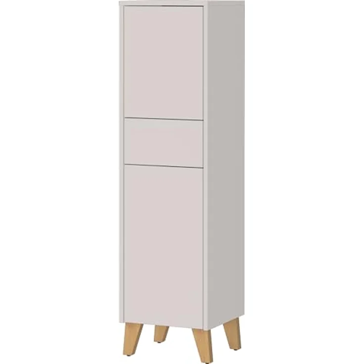 Germania Mediumschrank 2256-572 GW-Arnea, in Kaschmir, Füße aus Massivholz, 33 x 123 x 34 cm (BxHxT) – Bild 1