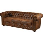 Sofa 203x86x72 braun CHESTERFIELD