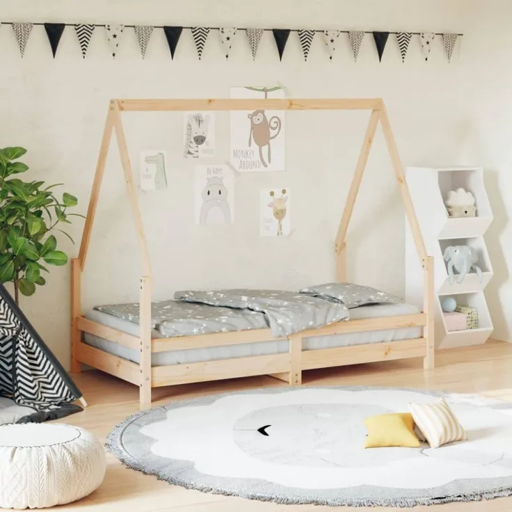 vidaXL Kinderbett 80x160 cm Massivholz Kiefer 834489