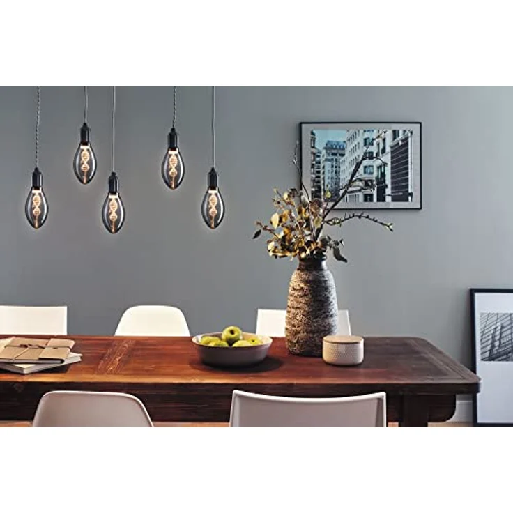 Paulmann LED-Lampe E27 3,5 W Helix, dekorative Leuchte mit 1.800 K warmem Licht und rauchgrauem Glas – Bild 4