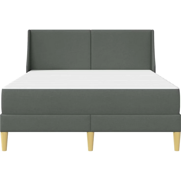 vidaXL Bettgestell mit Matratze Dunkelgrau 140 x 200 cm Polyester 3414740 – Bild 6