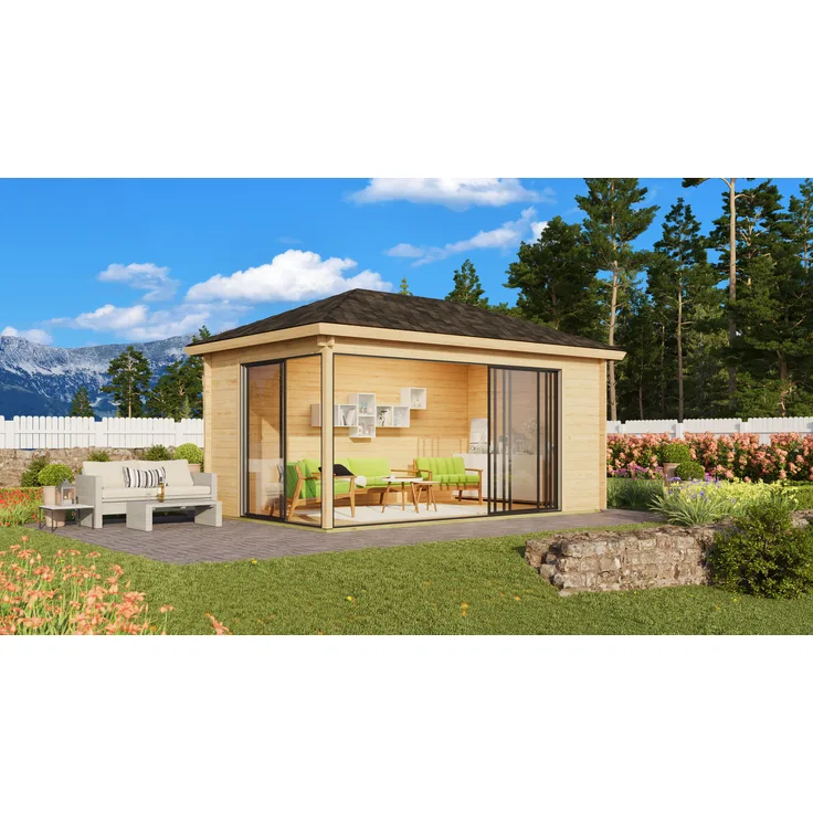 Fjordholz Gartenpavillon Modell Alu 44 C Farblos