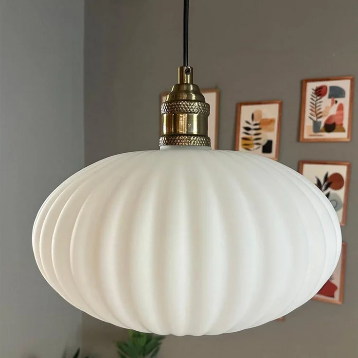 Bamyum Pendelleuchte Elegant Glas Pendelleuchte Hängelampe Restaurant Halle Beleuchtung, ohne Leuchtmittel – Bild 4