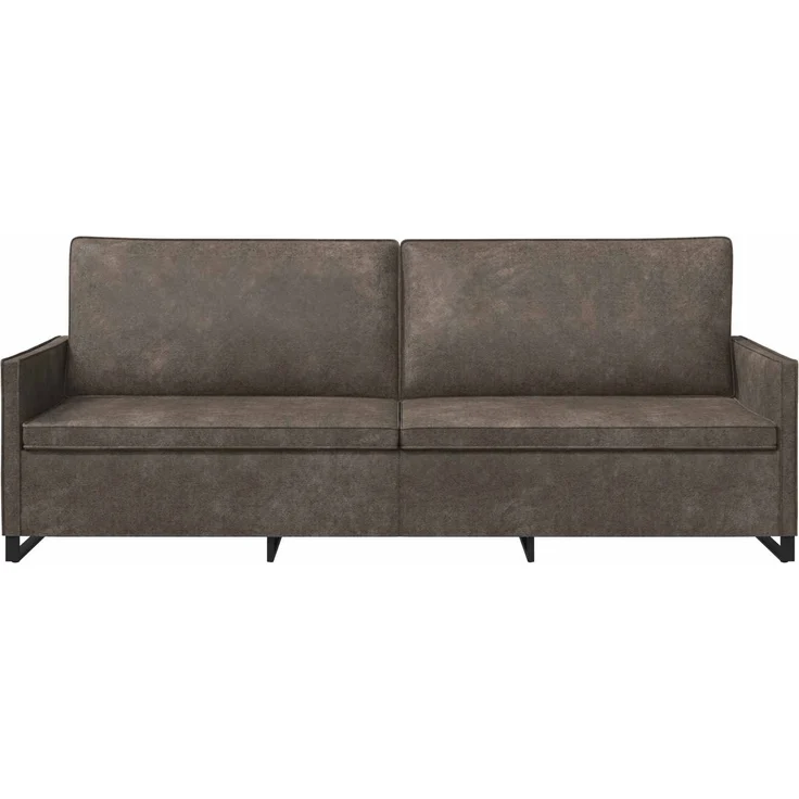 vidaXL 3-Sitzer Sofa Dunkelgrau 220 x 81 x 82 cm Kunstwildleder 42041005 – Bild 2