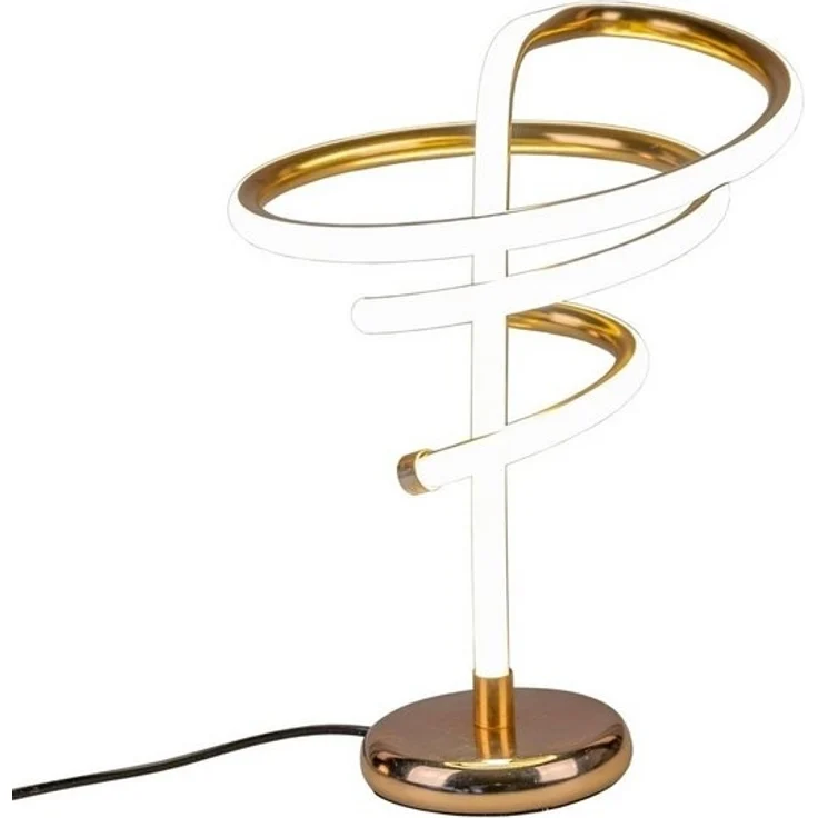 formano LED Tischleuchte LED Tischlampe Spirale aus Metall Gold, LED fest integriert, Dekoleuchte – Bild 2