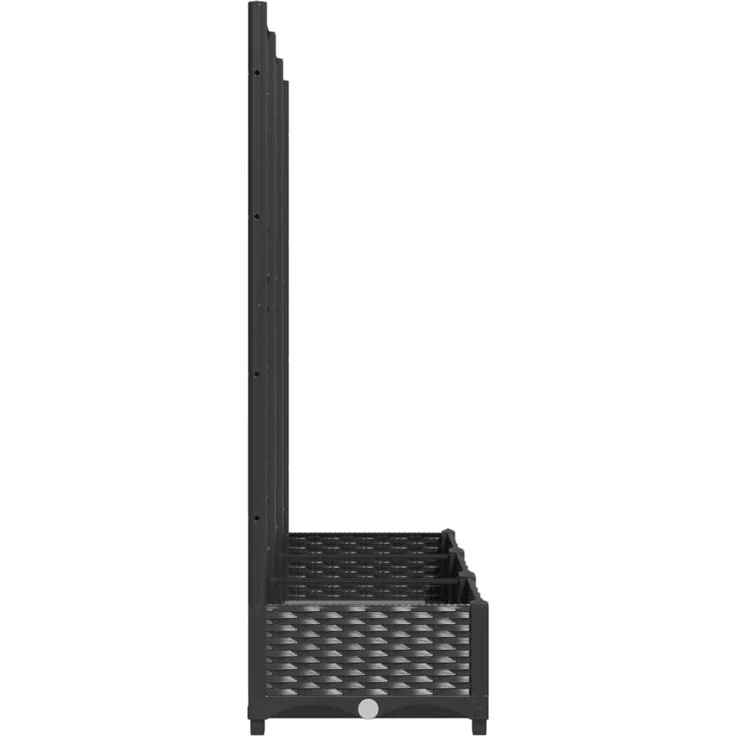 vidaXL Garten-Pflanzgefäß mit Spalier Schwarz 120 x 40 x 121,5 cm PP 318272 – Bild 5