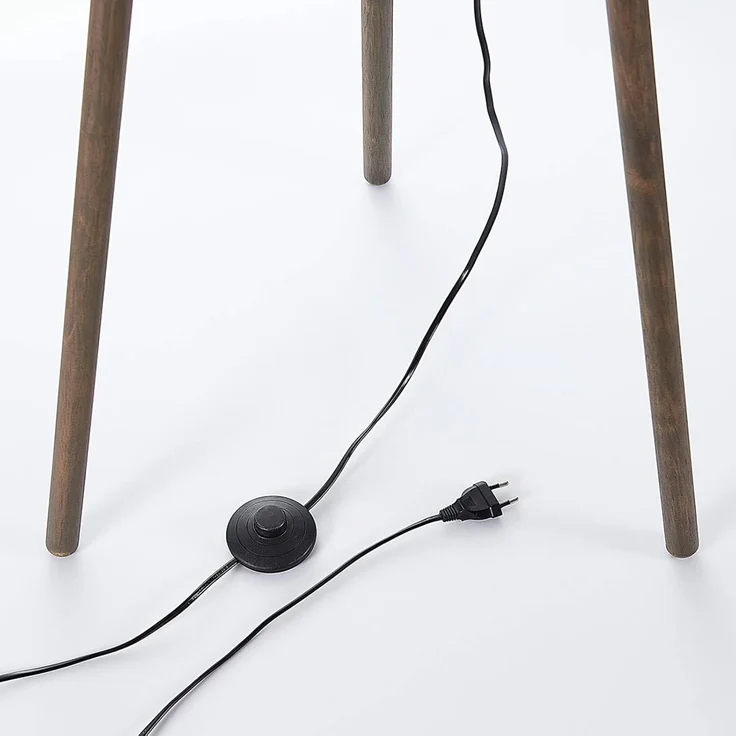 Lindby Stehlampe Majken, Holz Schwarz IP20, 1 x 60 W – Bild 9