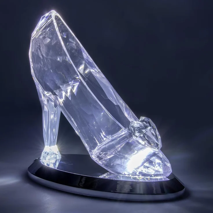 Paladone Aschenputtel Glas-Pantoffel-Licht, offiziell lizenziertes Disney-Prinzessinnen-Nachtlicht, magischer Glühmodus und Standardbeleuchtung, Sammlergeschenk – Bild 2