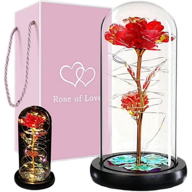 VERK GROUP Geschenkbox Ewige Rose, Blumen im Glas Rose Geschenke für jeden Anlass – Bild 4