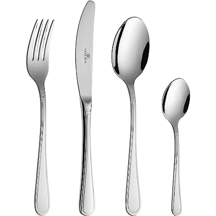Mondex Besteckset Antica, Silber, 18-teilig, traditionelles Design mit dezenten Verzierungen – Bild 1