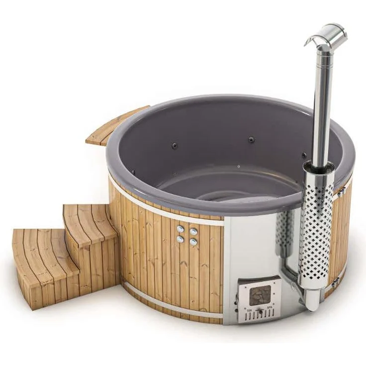 FinnTherm Badefass Stockholm "Spa Edition" aus Holz – Bild 2