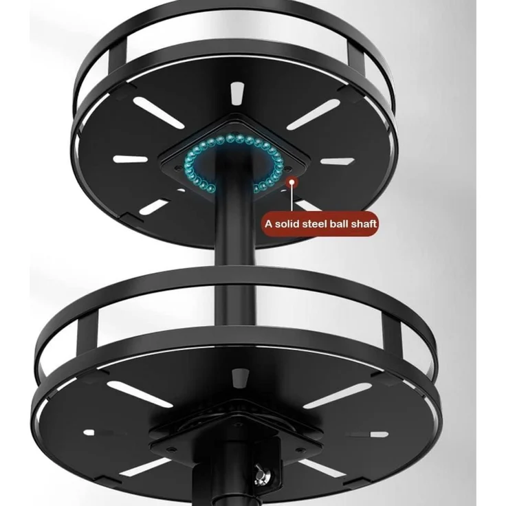 Drehbares Gewürzregal Schwarz 3-Etagen Rund Lazy Susan-Küchenregal – Bild 5