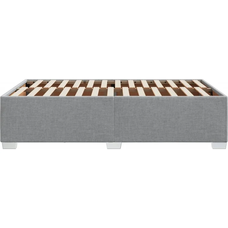 vidaXL Bettgestell ohne Matratze Hellgrau 120x200 cm Stoff 3284464 – Bild 4