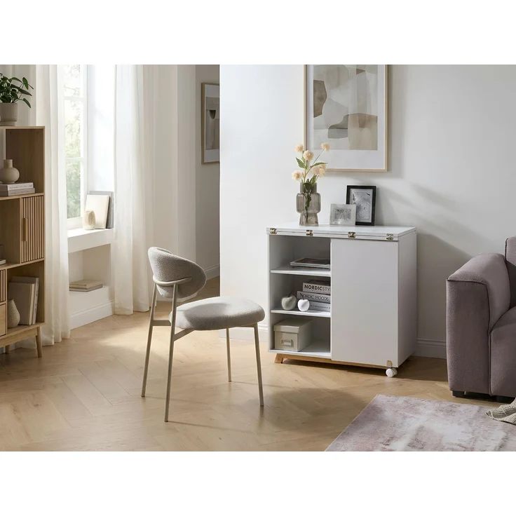 Sekretär FLOMOT Weiß 80 cm 40 80 cm klappbar – Bild 3