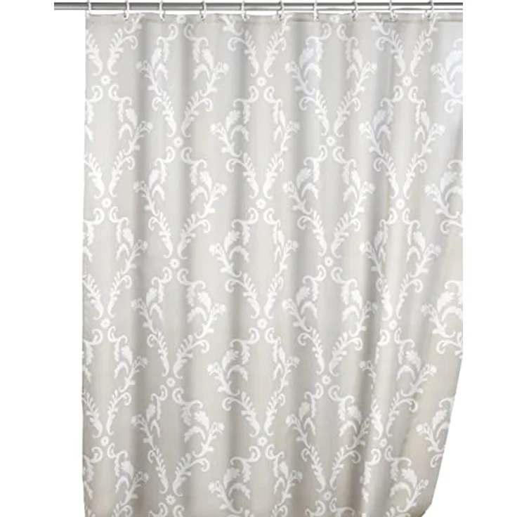 WENKO BAROQUE Duschvorhang 180 x 200 cm, Beige, waschbar – Bild 2
