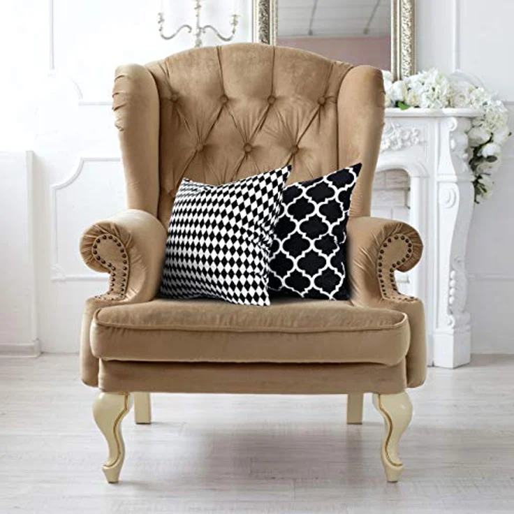 Amilian Dekokissen 4er Set - Dekokissen mit Füllung - 40x40 cm - Deko Kissen – Bild 7