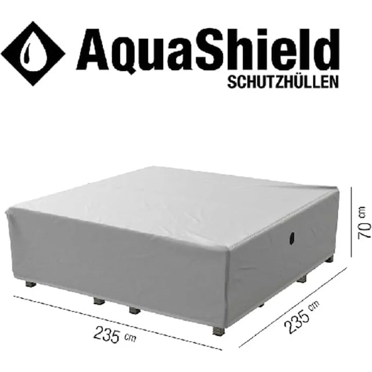 Siena Garden 'AquaShield' Loungehülle, Polyester hellgrau, 240 x 220 x 70 cm – Bild 2