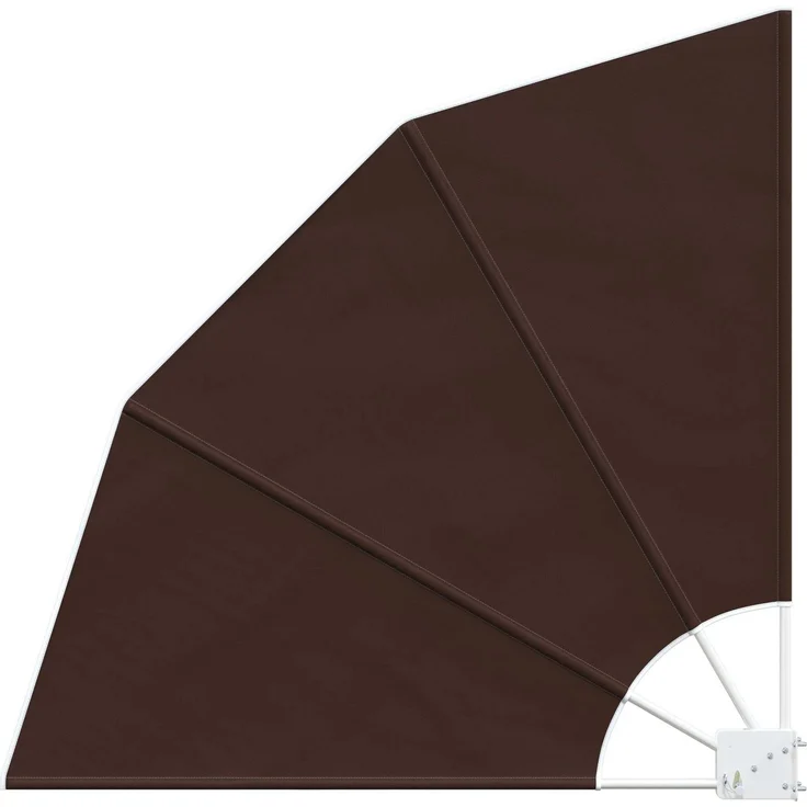 vidaXL Balkon Sichtschutz 140 x 140 cm Polyester Braun 42037146 – Bild 2