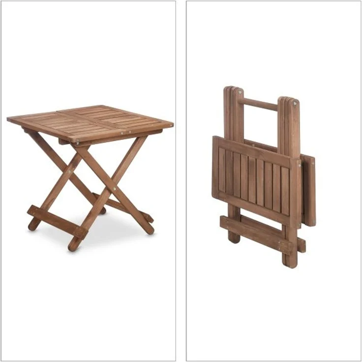 Relaxdays Klapptisch, Holz braun, 50 x 50 x 50 cm – Bild 9