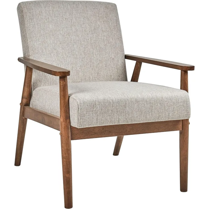 Sessel ESRUM Stoff Dunkelbraun Grau