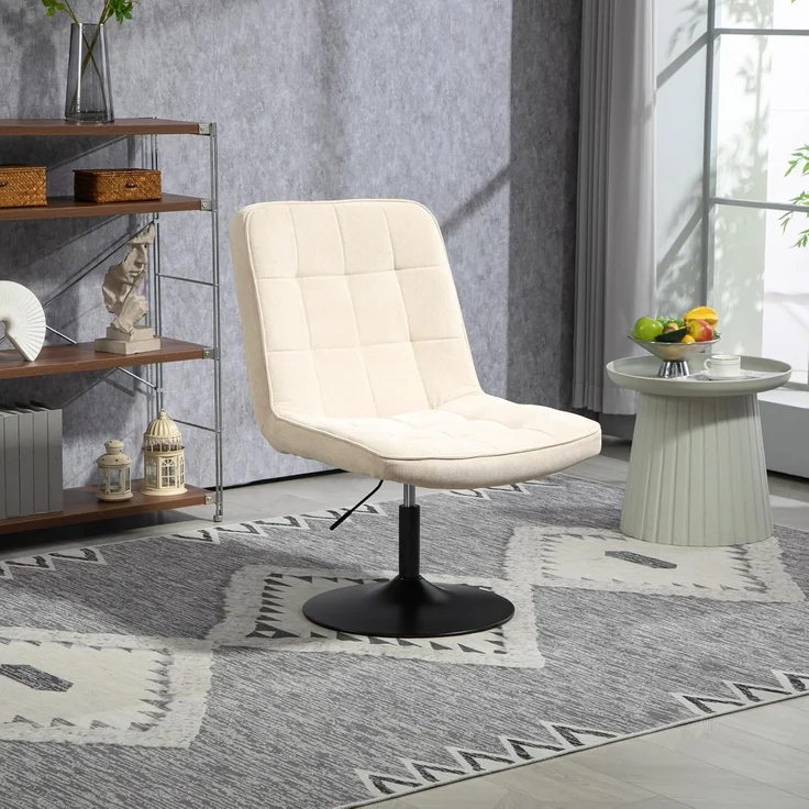 SVITA Loungesessel HENRY, gepolstert, 360° drehbar, mit Cordbezug, Beige – Bild 2