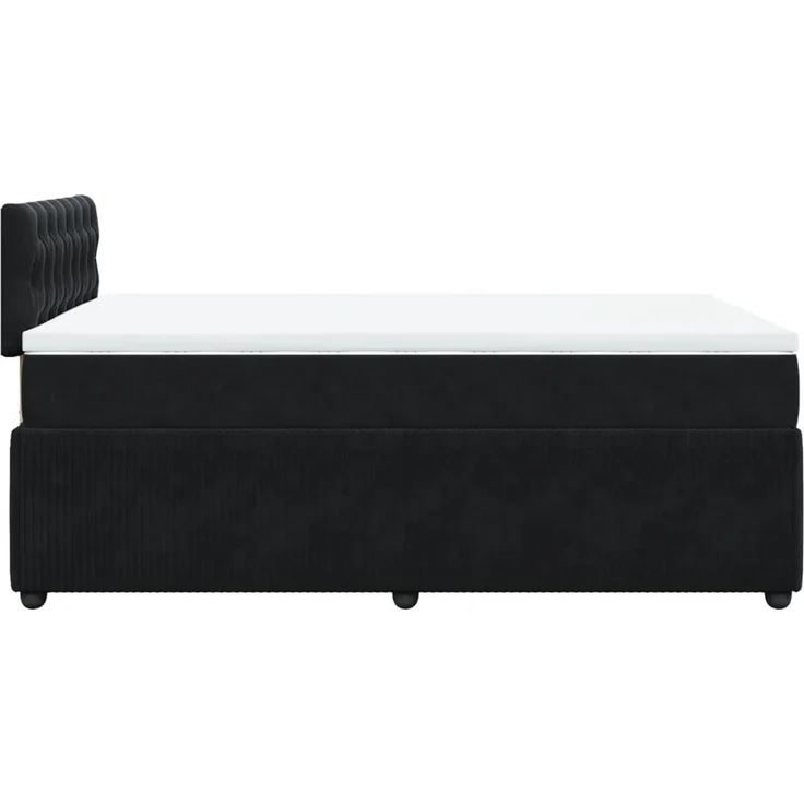 vidaXL Boxspringbett mit Matratze Schwarz 120x200 cm Samt 3287718 – Bild 9