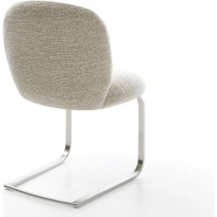 Freischwinger Nube-Flex Webstoff Soft Beige Freischwinger flach Edelstahl Taschenfederkern – Bild 7