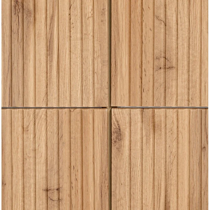 Waschtischunterschrank 60cm ADELAIDE-56 in Wotaneiche mit gerilllter Front, B/H/T ca. 60/57/46 cm – Bild 6