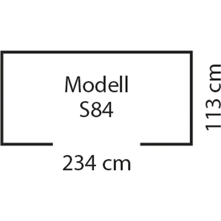 Globel Gerätehaus "Pultdach Skillion" 84, silber metallic – Bild 4