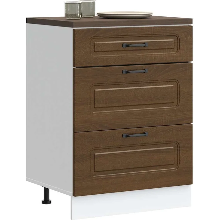 vidaXL Küchenunterschrank Kalmar Braun Eichen-Optik Holzwerkstoff 854286 – Bild 1