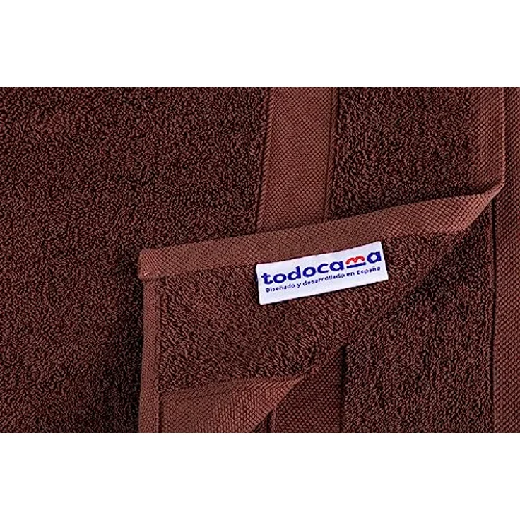 Todocama 2 große Badetücher, 100% Baumwolle, 550 g/m², extra weich, sehr saugfähig und schnell trocknend, Maße 100 x 150 cm, Schokoladenbraun – Bild 3