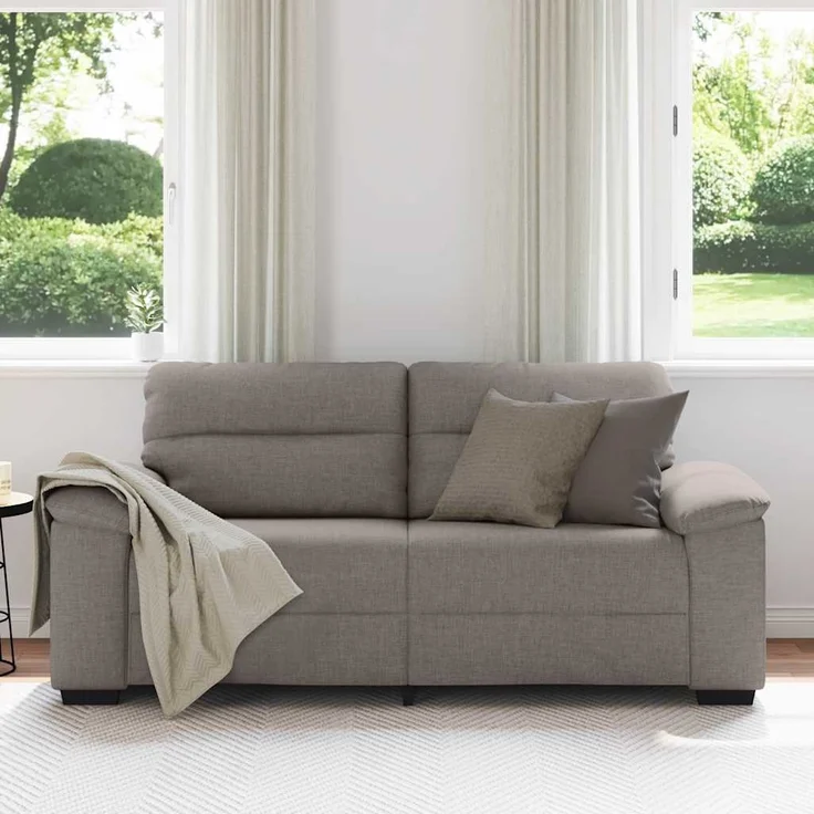 vidaXL 2-Sitzer-Sofa Taupe 180x81x84 cm Stoff 4105313 – Bild 2