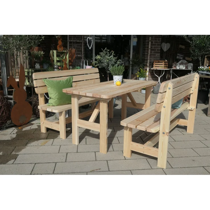 iWerk Massivholzgarnitur Kiefer natur 3-teilig – Bild 5