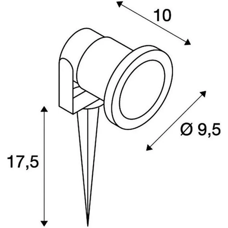 SLV No. 227418 NAUTILUS SPIKE silbergrau GU10 max. 35W inkl. 1,5m Kabel mit Stecker – Bild 3
