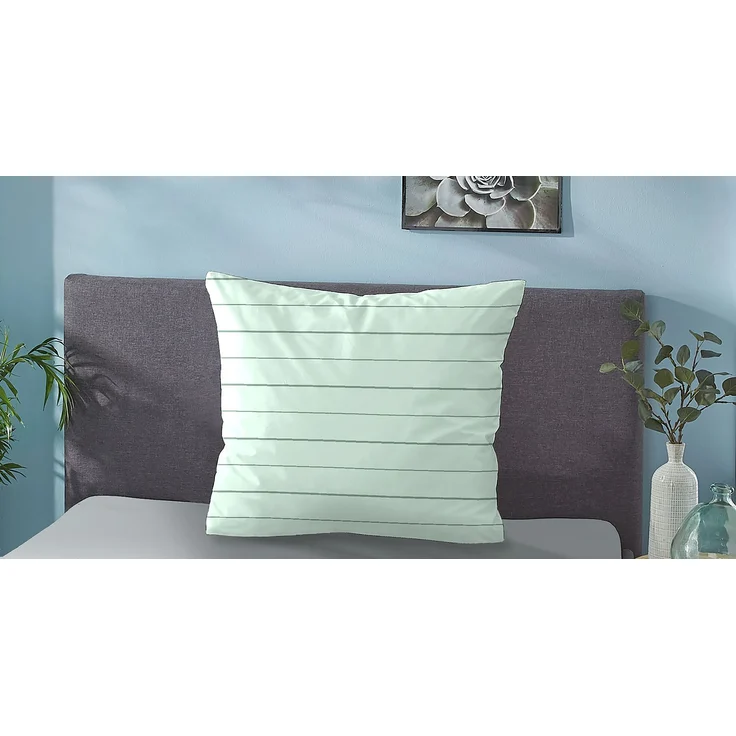 biberna 0636044 Mako-Satin Bettwäsche STREIFEN - MIX & MATCH, mint, 1x 80x80 cm – Bild 3
