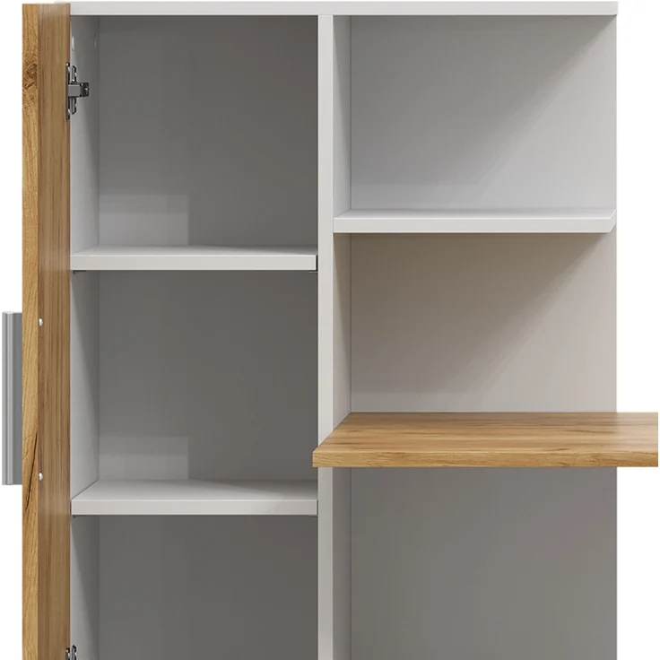Schreibtisch Tomy Weiß/Goldkraft Eiche 150 x 59 cm Vicco – Bild 5
