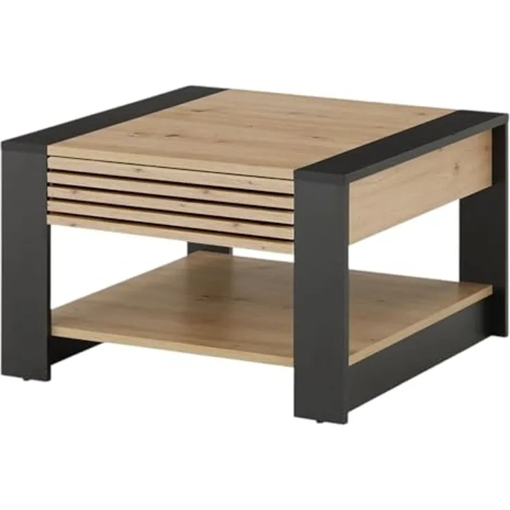 moebel-dich-auf Couchtisch FERRA (Beistelltisch, 1 Schubkasten, Stäbchenoptik), quadratisch 70x70