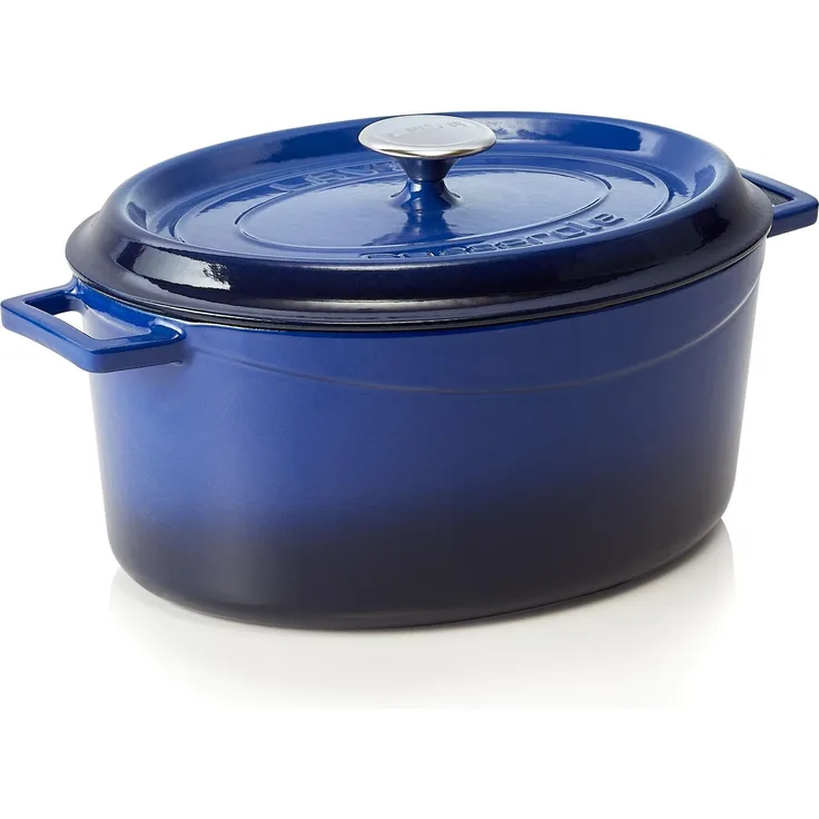 Bräter 32x25 cm blau Gusseisen emailliert LAVA CAST IRON