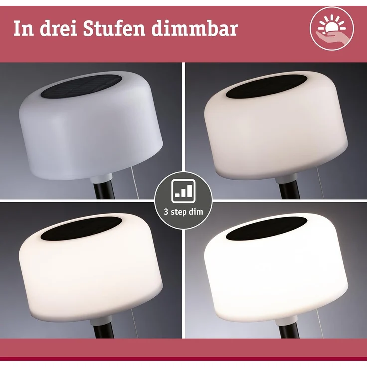 Paulmann 94607 LED Akkuleuchte Bartja 2700K IP44 dimmbar schwarz – Bild 3