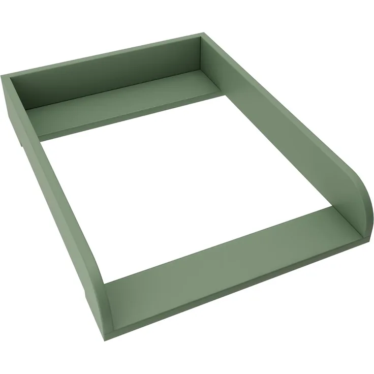 REGALIK Wickelaufsatz für Malm IKEA 72x50 cm - Abnehmbar Wickeltischaufsatz für Kommode in Grün - Abgeschlossen mit ABS Material 2mm mit Abgerundeten Frontplatten