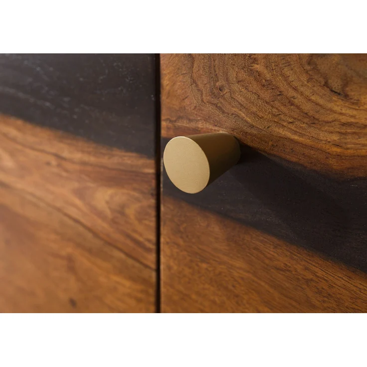 Sideboard Sheesham 140 x 45 x 80 dunkelbraun lackiert ANCONA #221 – Bild 6