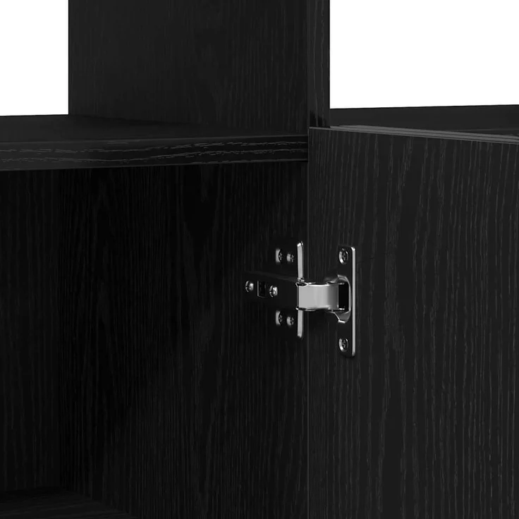 vidaXL Sideboard Schwarz Eichen-Optik 80 x 35 x 75 cm Holzwerkstoff 862568 – Bild 8