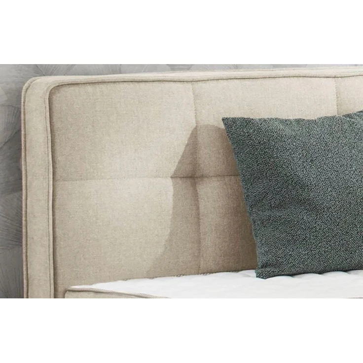 Jockenhöfer 'Capello' Boxspringbett, 180x200 cm, Flachgewebe Beige – Bild 2