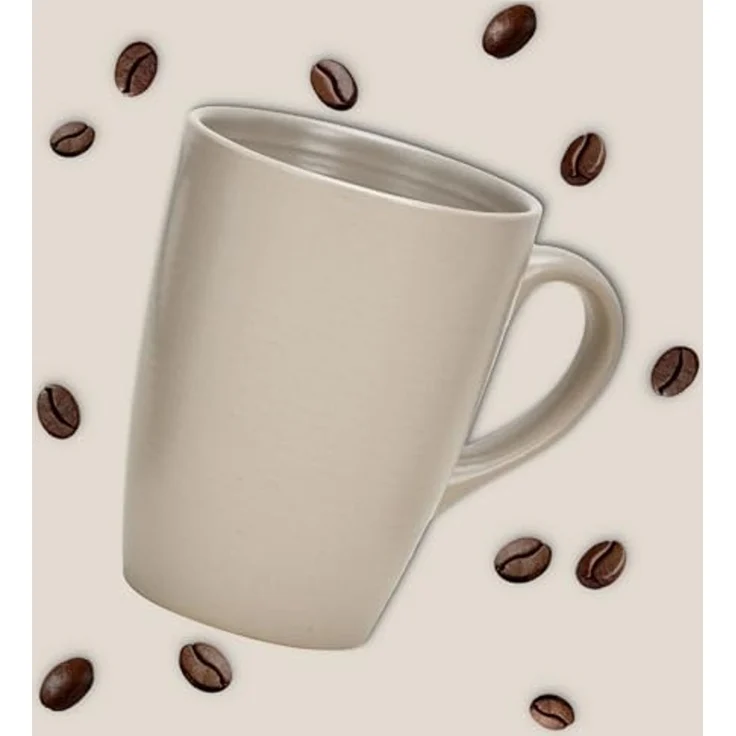 matches21 HOME & HOBBY Tasse Kaffeetassen 4er Set Steingut einfarbig matt metallic Unifarben, 4-tlg, Keramik, Tee Kaffee-Becher, modern, weiss beige grau schwarz, 300 ml – Bild 3