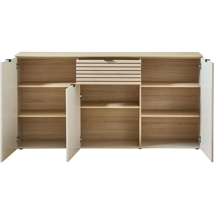Sideboard Inka / Ina, Holzwerkstoff, Beige, Holzfarben, 180 x 90 x 45 cm – Bild 2