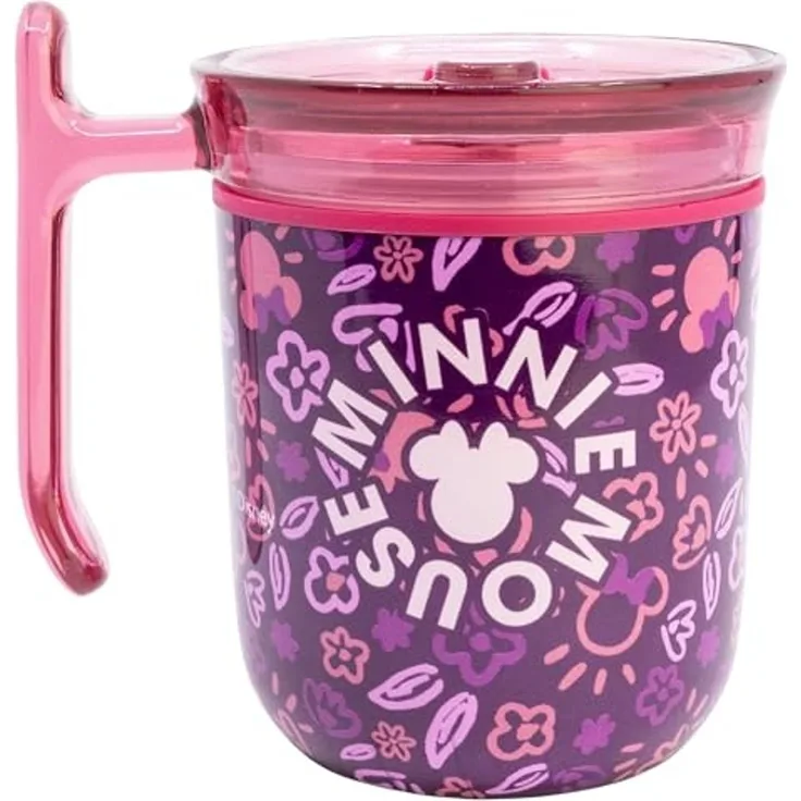 Disney Minnie Mouse Signature To Go Tasse 470 ml mit Schiebedeckel für Alltag und Büro
