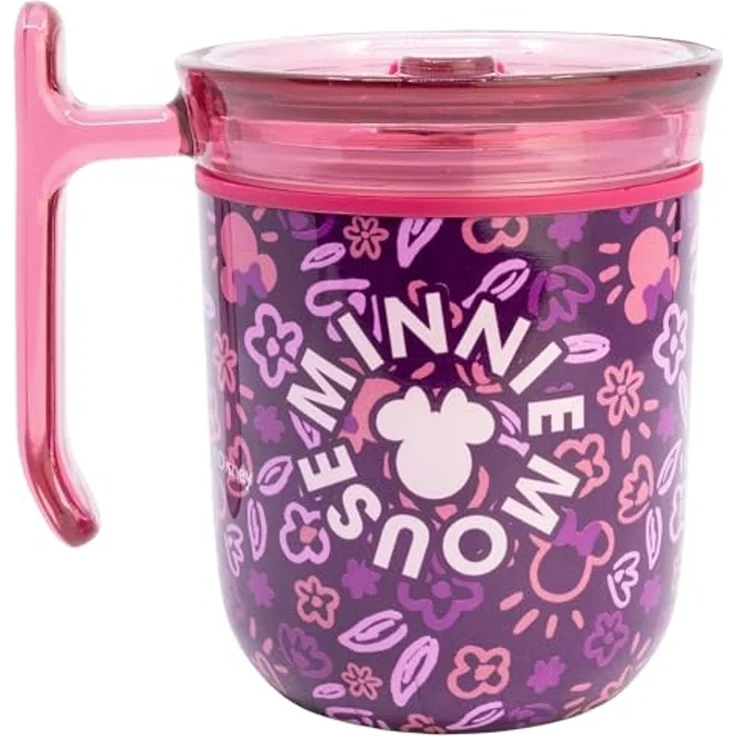 Disney Minnie Mouse Signature To Go Tasse 470 ml mit Schiebedeckel für Alltag und Büro – Bild 1